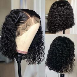 Short Curly Bob Wigs 13x4 Lace Front Human Hair For Women Pre Plucked Brazilian