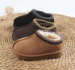 Kids Toddler Tasman Slippers uggies braid Tazz sandals Baby Shoes Chestnut Fur Slides Sheepskin Shearling Classic Ultra Mini Boot Winter Mules australia shoes b313