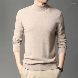 Men's Sweaters 2023 Autumn And Winter Sweater Men Turtleneck Knitted Man Bottoming Shirt Zde2795