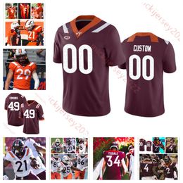 Lakeem Rudolph Virginia Tech Hokies Football Cole Reemsnyder William Ross Harrison Saint Germain Bob Schick Luke Shields Mens Stitched Virginia Tech jerseys