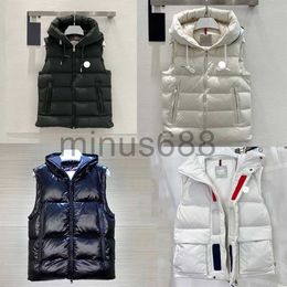 Kvinnors västar mäns västar lyxdesigner Mens kvinnors broderiemblem förtjockad varm ner Vest Tank Top Par Lossa Casual Winter Puffer Vest Coat Storlek 1/2/3/4/5