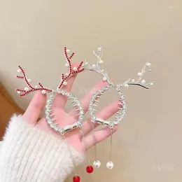 Hair Accessories Christmas Headdress Versatile Style Alloy Antler Hairpin Holiday Elements With Cute