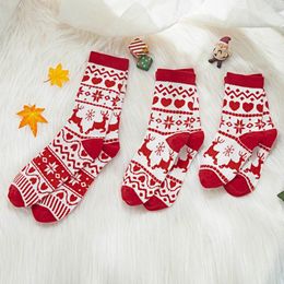 Men's Socks Christmas 1Pair Children/Adult Sock Comfortable Vintage