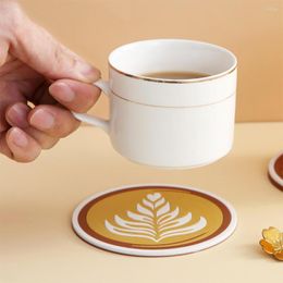 Table Mats Latte Art Coffee Pad PVC Western Mat Insulation Nordic Style Round Anti-Scalding Cup