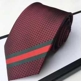 Fashion Design leisure Box Suit slim necktie Mens Letter Silk Tie black Dark red Dark blue Solid color Jacquard Party Wedding Business Woven 23J0H