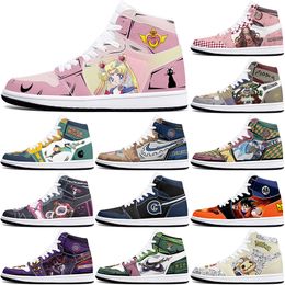 New diy classics Customised shoes sports basketball shoes 1s men women antiskid anime fashion cool Customised figure sneakers 0001R51Q