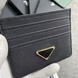 Top Luxury Leather Card Holder Womans Designer Coin Purse Mans Letter Design Double Sided Travel Document Credit ID Cards Pouch Mini Wallet With Box Gift Wholesale