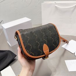 Cowhide Crossbody Bag Vintage Shoulder Bags Women Handbags Classical Letters Belt Buckle Mini Bags Flap Messenger Wallet Adjustable Strap Magnetic Hasp Closure