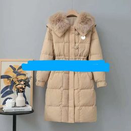 Женский пиджак с пушкой и зимний дизайнер Parka Long Over Tope Hood с капюшоном с капюшоном теплый большой меховый воротниц.