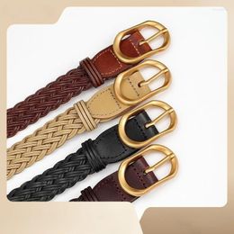 Belts Luxury Woven BelT Retro Women's Simple And Versatile Fashion Jeans Pants Multiple Colors Available