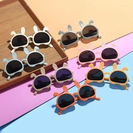 Солнцезащитные очки модные маленькие детские милые детские мужские и женские очки с рисунком для уличной стрельбы