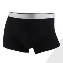 Underpants Men Ice Silk Boxer Sexy Bulge Pouch Trunks Solid Traceless Underwear Soft Elasticity Nightwear Thin Breathable Swimwear