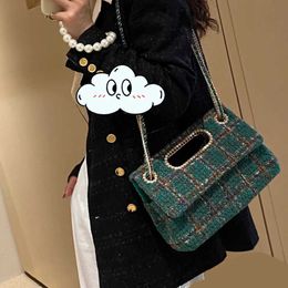 Pearl tweed shoulder bag designer bag Crossbody Bags ladies Fashion all-match classic chain solid Colour purses Diamond Lattice Handbags 231115