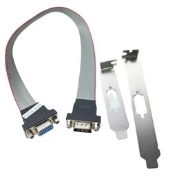 Mainboard Monitor TV Projector VGA Interface 15Pin Male to Female Video Full Half Size Bracket Flexible Flat Cable 30cm
