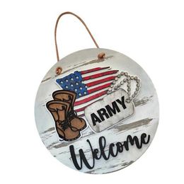 Novelty Items American Independence Day Decoration Patriotic Door Hanger Veterans Day 4th Of July Home Decor Front Door Decotrations Z0411