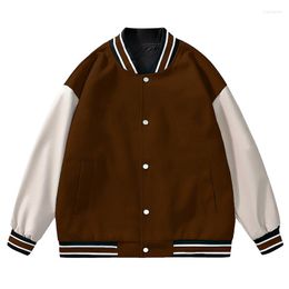 Men's Jackets Baseball For Men Costume Korean Casual Sports Uniform Long Coat Top Double Side Pockets Male Jacket Dropship