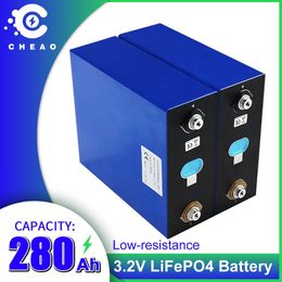 3.2V Lifepo4 Battery 280Ah High Capacity Over 6000 Deep Cycles Lifepo4 Battery Set Suitable for RV Boat Golf Cart Solar Energy