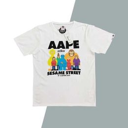 Men's Summer Tide Brand Aape Short Sleeve Street Joint Ape Printed T-shirt and Women's