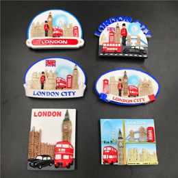 Decorative Objects Figurines Resin magnetic creative 3d World tourism souvenirs fridge magnets refrigerator from London England collection gifts 230412