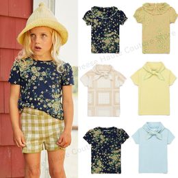 Tshirts MP 22SS Kids Girls Beautiful Tshirt Toddler Lovely Short Sleeve Tees Tops Child Brand Designer Clothes For Summmer 230412