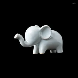 Tea Pets Ceramic Elephant Figure Pet Handmade Home Living Room Modern Ornaments Chinese Kongfu Crafts