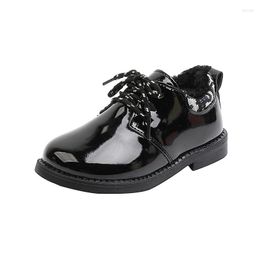 Athletic Shoes Kids Casual Sneakers For Boys Girls PU Patent Leather Flats Lace-up Spring Autumn British Style Oxfords Performance Wedding
