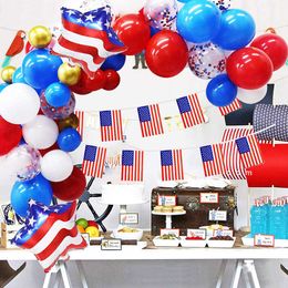 Novelty Items JOYMEMO American Independence Day Themed Party Decoration Balloons Garland Arch Kit USA Flag Banner 4th of July Party Supplies Z0411