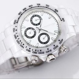 Top montres Mens High Quality Ceramic Multi functional Cloned Code Watch 43mm Waterproof Luxury Night Glow Sapphire Glass Reloj superior Spitzenuhr Relojes de lujo