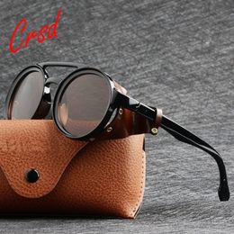 Sunglasses Vintage Retro Round Sunglasses for Mens Womens Cyber Punk Glasses Gothic Steampunk Sunglasses UV400 Glasses de sol 230411