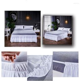 Bed Skirt American Style Lace Single Without Surface King Twin Size Solid Colour Elastic Band 40cm Height Skirts