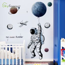 Wall Decor Space Theme Astronaut Sticker Dormitory Living Room Selfadhesive Bedroom 3d Kids ation Home 230411