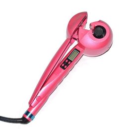 FreeShipping LCD disp Automatic Hair Curler Magic Curling Iron LCD Screen Ceramic Heating Anti-perm Wave Curl Styler Hair Care Styling Wbrv