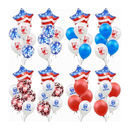 Novelty Items Happy Independence Day July 4th Anniversary Latex Balloons American Flag Theme Party Decorations Helium Balloons Z0411