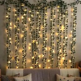 Flashing LED Ivy Vine String Lights Or Battery Operated Led Leaf Garland Christmas For Home Wedding Decorative Lights LJ2010182390