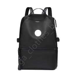 lu yoga bag designer backpack 22L capacity crew backpack unisex men and women sports and leisure multi-storage shoulder bag outdoor computer bag original logo