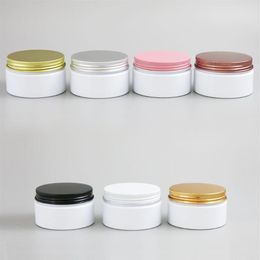 Storage Bottles & Jars 24pcs lot 100g White Cosmetic Jar Containers Skincare Cream 100ml For Cosmetics Packaging Plastic With Meta2526