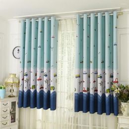 Curtain 2pc Modern Blackout For Living Room Bedroom Window Cartoon Thick Curtains Treatment Blind Fabric Drapes Decor