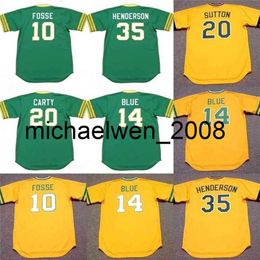 Men 10 RAY FOSSE 14 VIDA 20 DON SUTTON 35 RICKEY HENDERSON 1986 Baseball Jersey