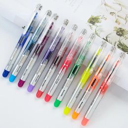 Pcs Gel Pen Straight Liquid Highlighter Marker Coloring Drawing Doodling Art Markers Fluorescent Pens