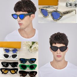 Mens Luxury Pilot Mirror Womens Fashion Small Frame Cat Eye Sunglasses Personalised Street Photo Sunglasses High Quality UV400 Resistant Sunglasses Z2612W