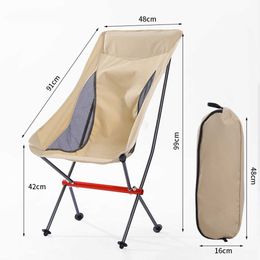 Camp Furniture Portable Foldable Camping Chair Lightweight Outdoor Folding Fishing Chair Seat Tool With Carry Bag Picnic Beach BBQ Supplies HKD230909