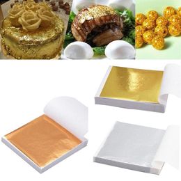 Gift Wrap 100 Sheets Crafts Gold Foil Paper 9 9cm Leaf For Gilding Funiture Lines Statue Art Decoration Epoxy Wallpaper 2021279d