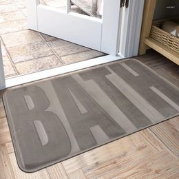 Bath Mats Memory Foam Mat Super Water Absorption Soft Non-slip Bathroom Rug Quick Dry Machine Washable Bathtub Bathmat Floor Rugs