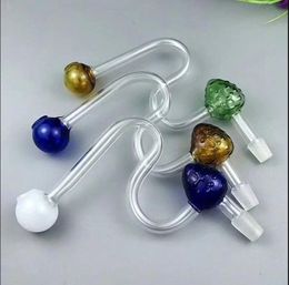 Smoking Pipe Mini Hookah glass bongs Colourful Metal Shape Strawberry glass curved wok