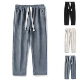 Men's Pants Mens Corduroy Elastic Waist Sweatpants Vintage Skinny Slim Men Casual Fit Boy Glitter