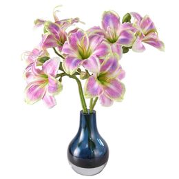 Simulation lily northern European silk flower wedding decoration home living room soft decoration project fake flowers