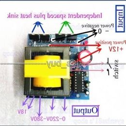 Freeshipping DC-AC Converter 12V to 220V 380V 18V AC 500W Inverter Boost Board Transformer Power Car Converter Owqht