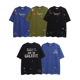 Mens TShirts Letter Graffiti Print DEPT Woman Fashion Original T Shirt Men Tops Summer Short Sleeve Cotton Tshirt 230411