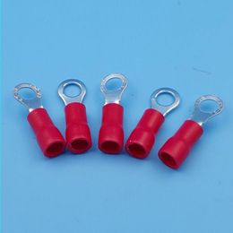 1000Pcs Red Ring Insulated Wire Connector Electrical Crimp Terminal RV125-4 Uoaxg