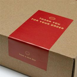 Gift Wrap 50pcs Red Thank You For Your Order Stickers Labels Package Small Business Sticker Packing Mailing Envelope